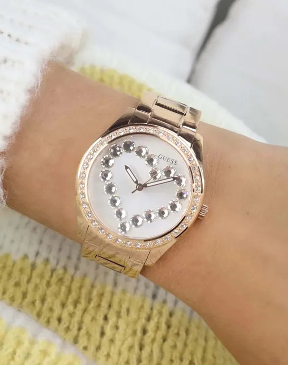 GUESS W1061L2 – Rose Gold Women's Crystal Dial Watch