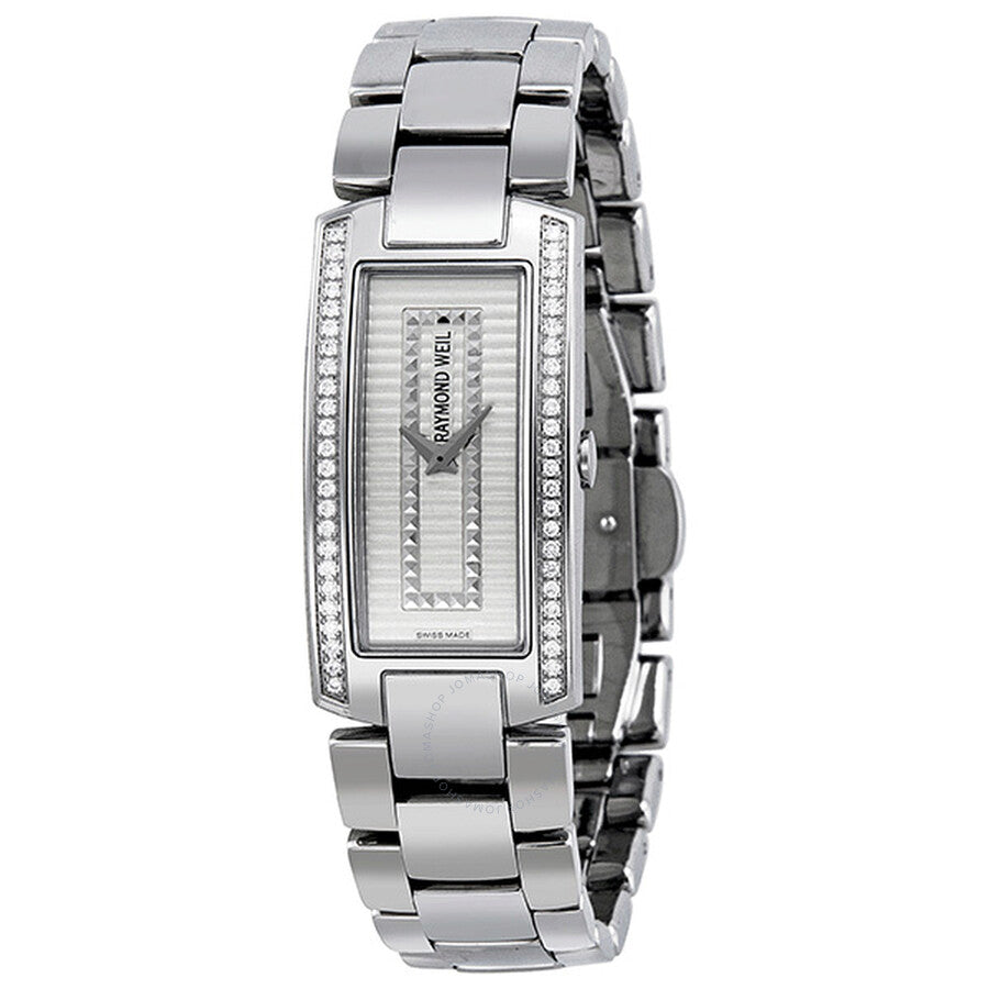 RAYMOND WEIL Shine Diamond Ivory Dial Stainless Steel with Brown Strap Ladies Watch - 1500-ST1-42001