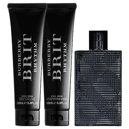 BURBERRY BRIT RHYTHEM (SET) 90ML EDT + 100ML AFTERSHAVE + 100ML SHOWER GEL