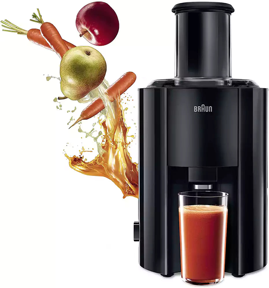 Braun Multi Speed Fruit & vegetables Juicer, 1.25 liter, 800 watt, Black, J300