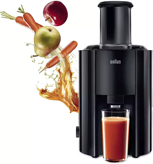 Braun Multi Speed Fruit & vegetables Juicer, 1.25 liter, 800 watt, Black, J300