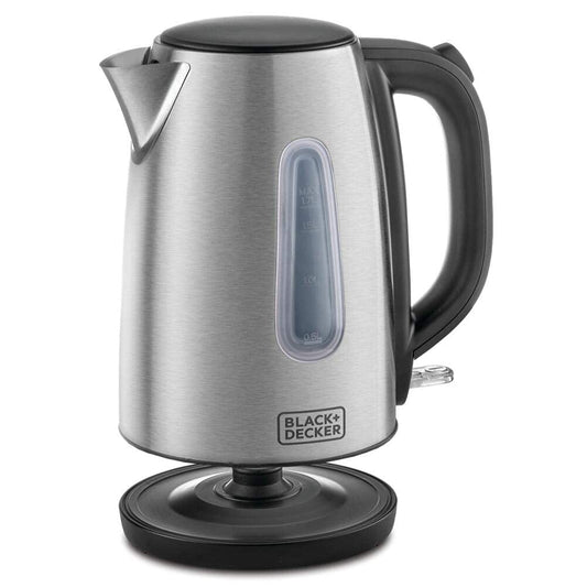Black & Decker 1.7L Concealed Coil Stainless Steel Kettle, JC450, Silver