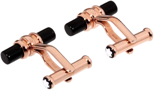 Meisterstuck Gold-Tone Onyx Cufflinks 113395