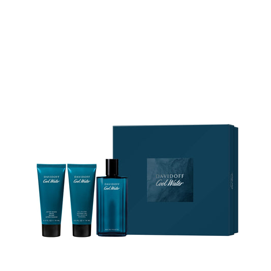 DAVIDOFF COLD WATER (SET) 75ML SHOWER GEL + 125ML EDT + 75ML AFTERSHAVE