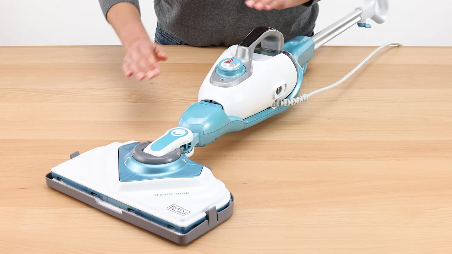 Black & Decker 1600W 500ml Steam Mop 2in1,- BHSM-1610-DS