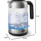 Philips Series 5000 Glass Kettle Stainless Steel, - HD9339/80