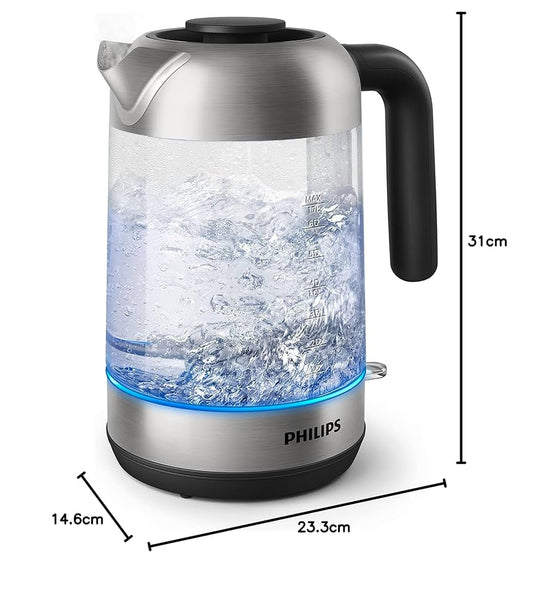 Philips Series 5000 Glass Kettle Stainless Steel, - HD9339/80