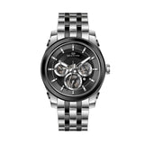 WESTERN W1829GSB010C – Men’s Classic Silver Watch with Black Dial