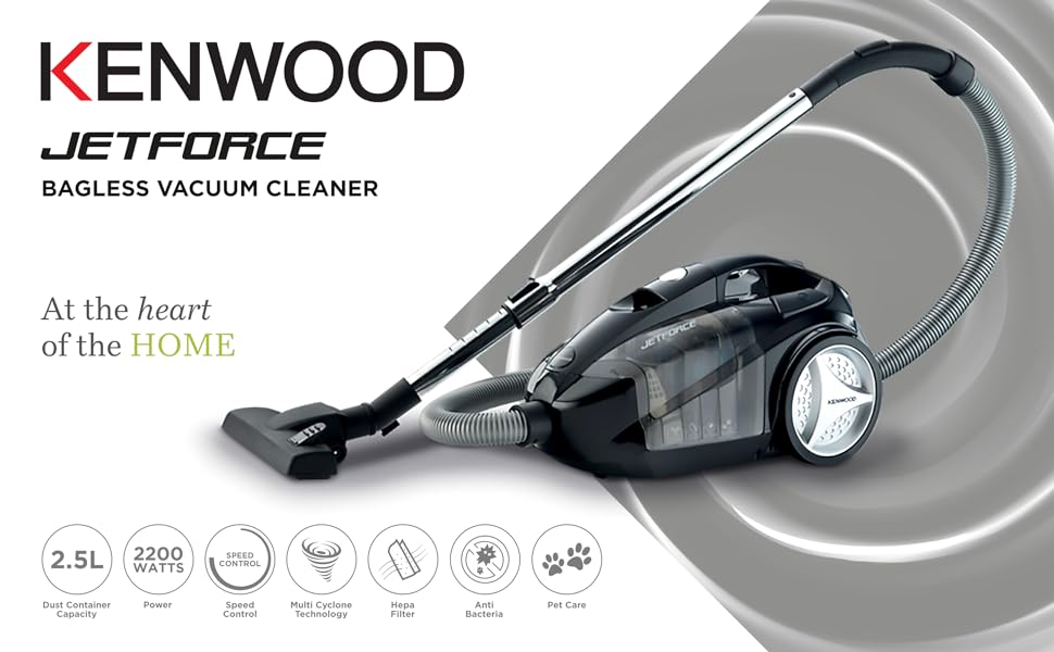 Kenwood JetForce  2200 W 2.5L Bagless Vacuum Cleaner - VBP60