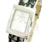 CHRISTIAN DIOR SILVER STAINLESS STEEL LEATHER MALICE WOMEN'S WRISTWATCH D78-109