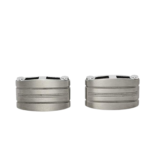 Montblanc Stainless Steel & Titanium Rectangular Cufflinks 107904