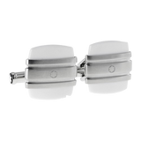 Montblanc White Agate Stainless Steel Cufflinks 106625
