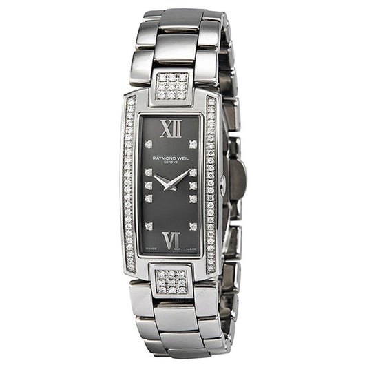 RAYMOND WEIL Shine Diamond Grey Dial Stainless Steel Ladies Watch - 1500-ST2-00785